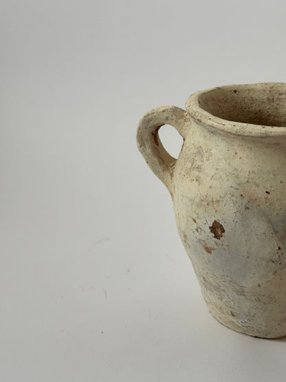 Twin Handled White-Washed Turkish Pot