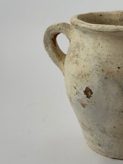 Twin Handled White-Washed Turkish Pot