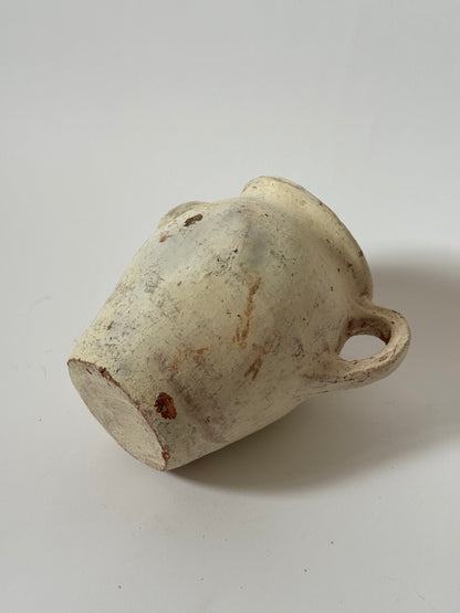 Twin Handled White-Washed Turkish Pot