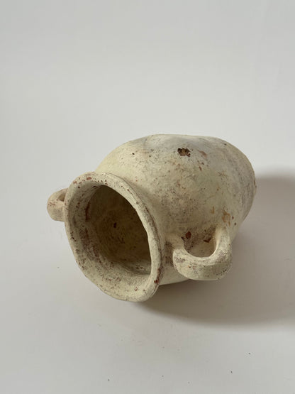 Twin Handled White-Washed Turkish Pot