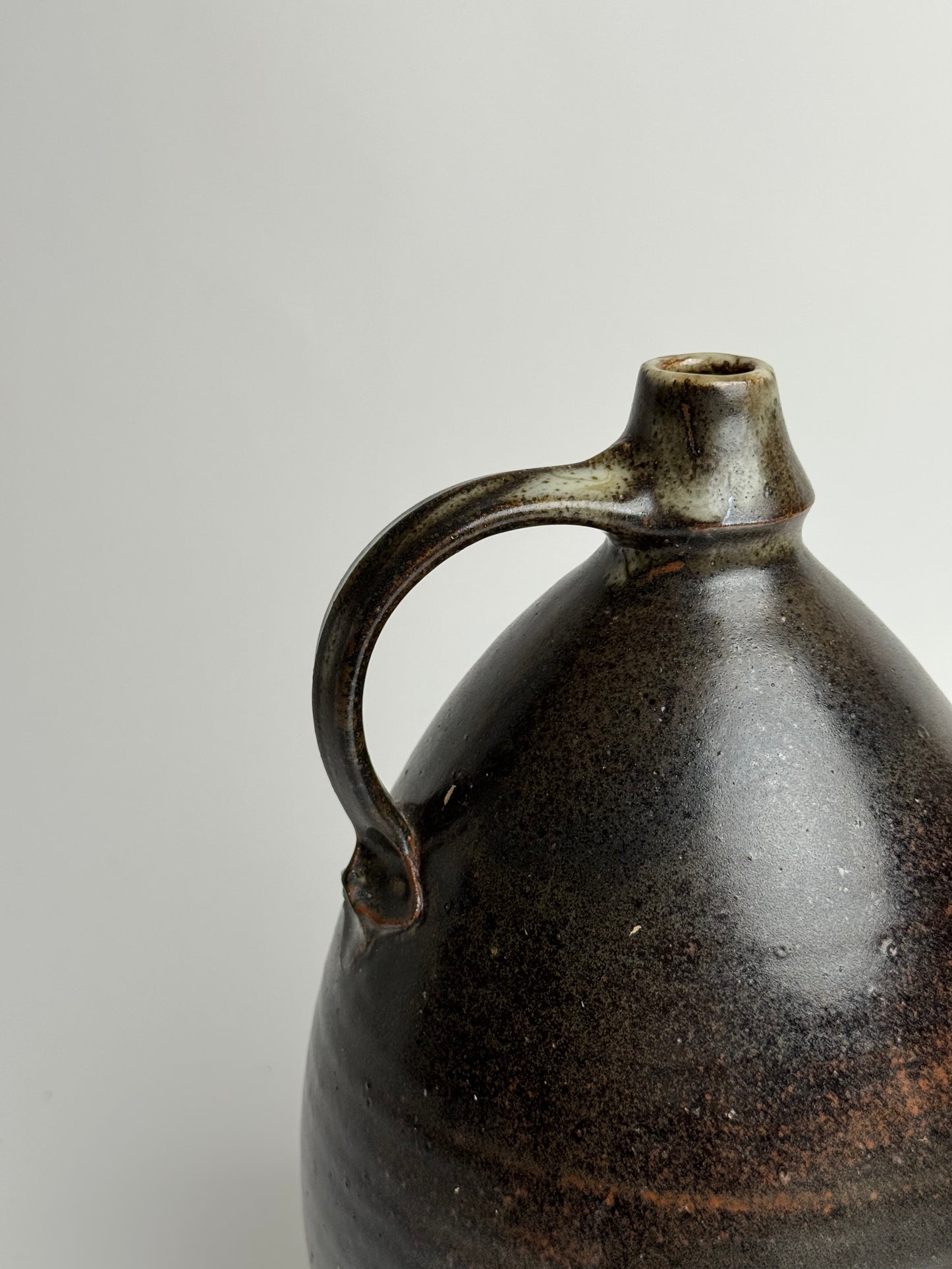Large Earthy Glazed Stoneware Jug