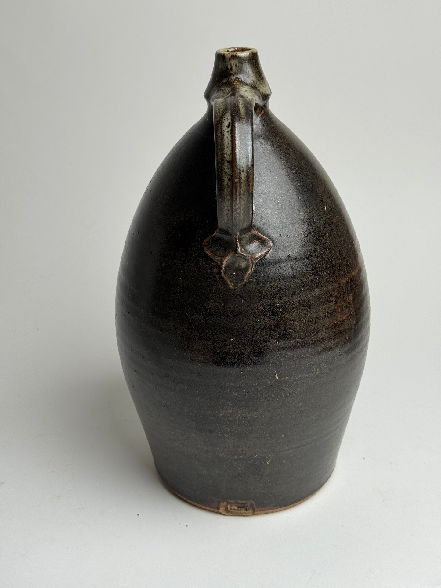 Large Earthy Glazed Stoneware Jug