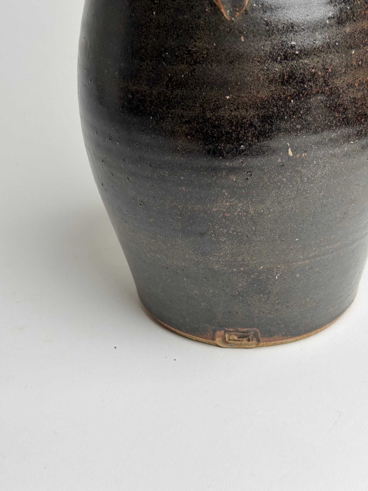 Large Earthy Glazed Stoneware Jug