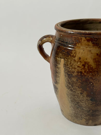 Glazed Twin Loop Handled French Pot