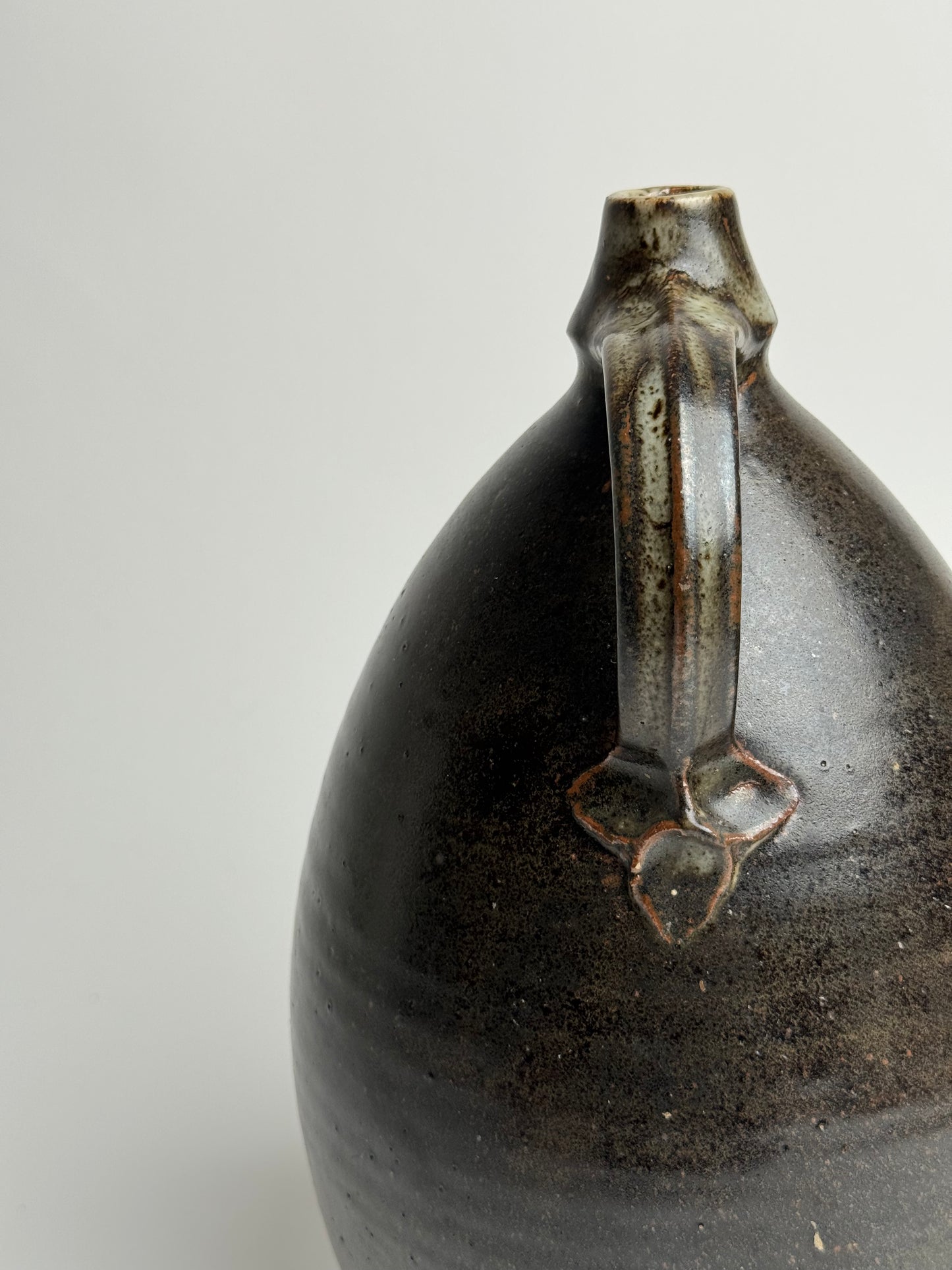 Large Earthy Glazed Stoneware Jug