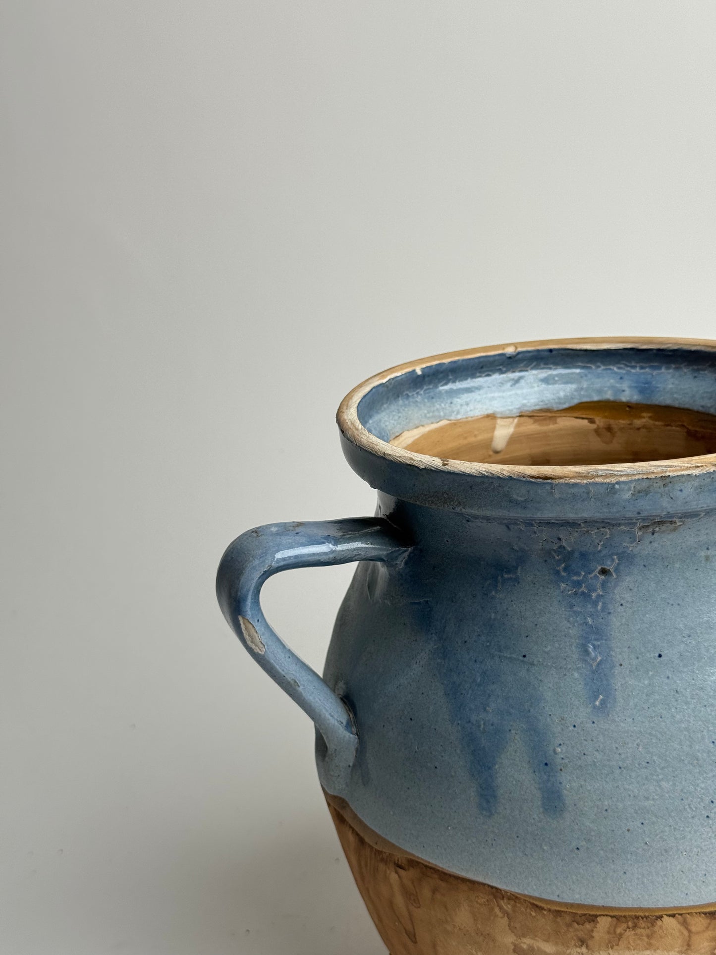 Sky Blue Half Glaze Vessel