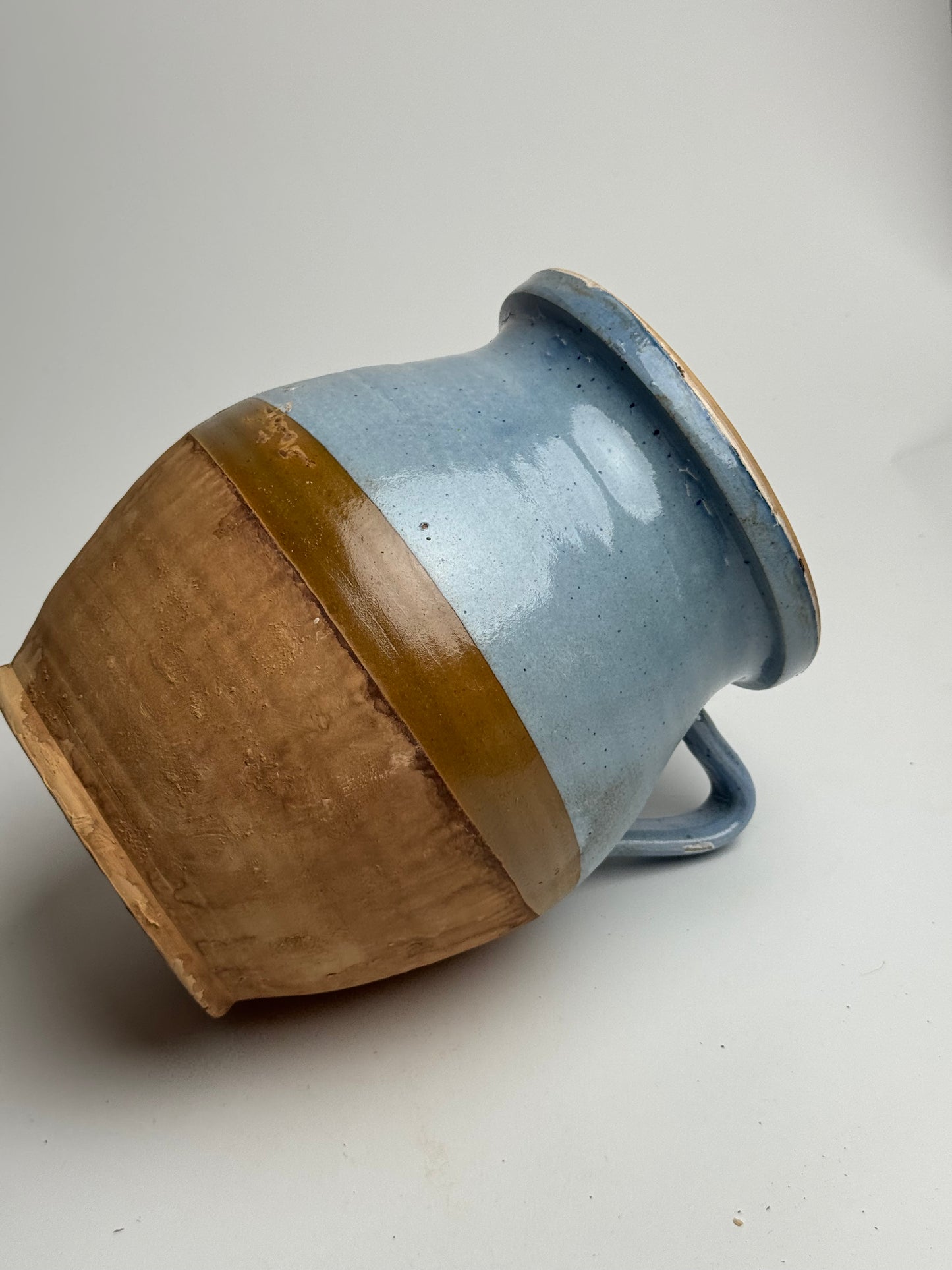 Sky Blue Half Glaze Vessel