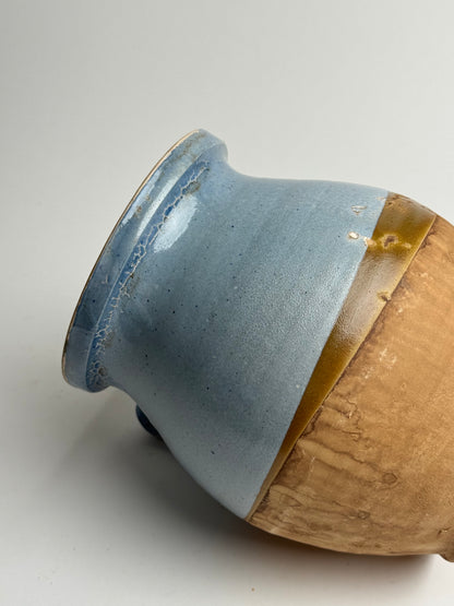 Sky Blue Half Glaze Vessel