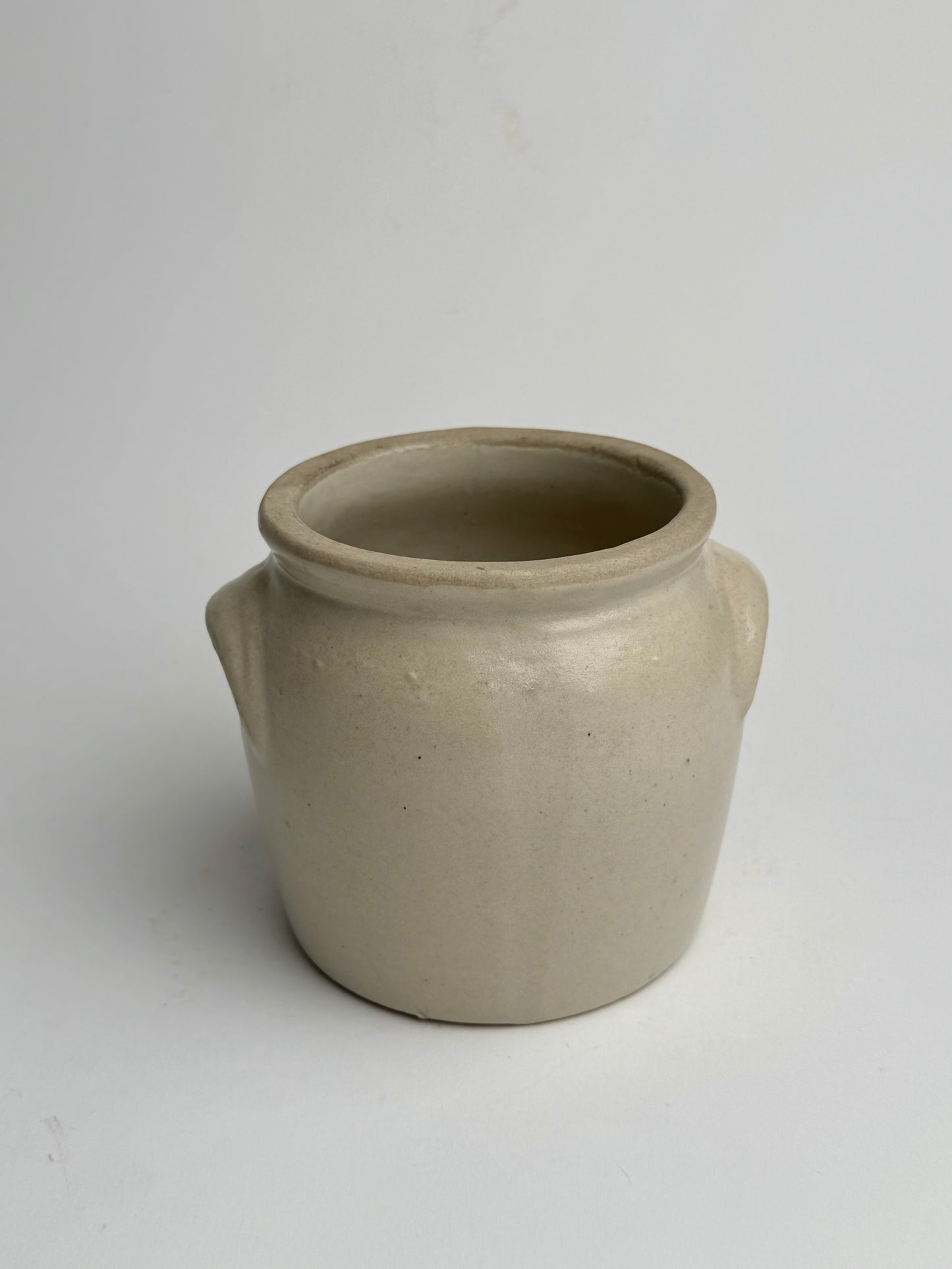 Small Cream French Confit Pot