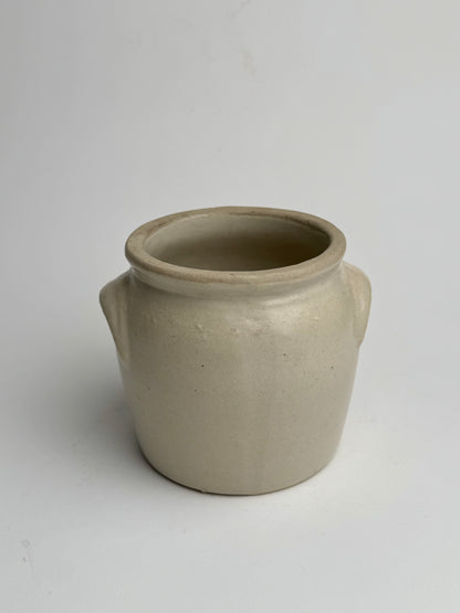 Small Cream French Confit Pot