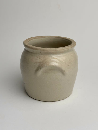 Small Cream French Confit Pot
