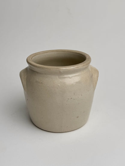 Small Cream French Confit Pot