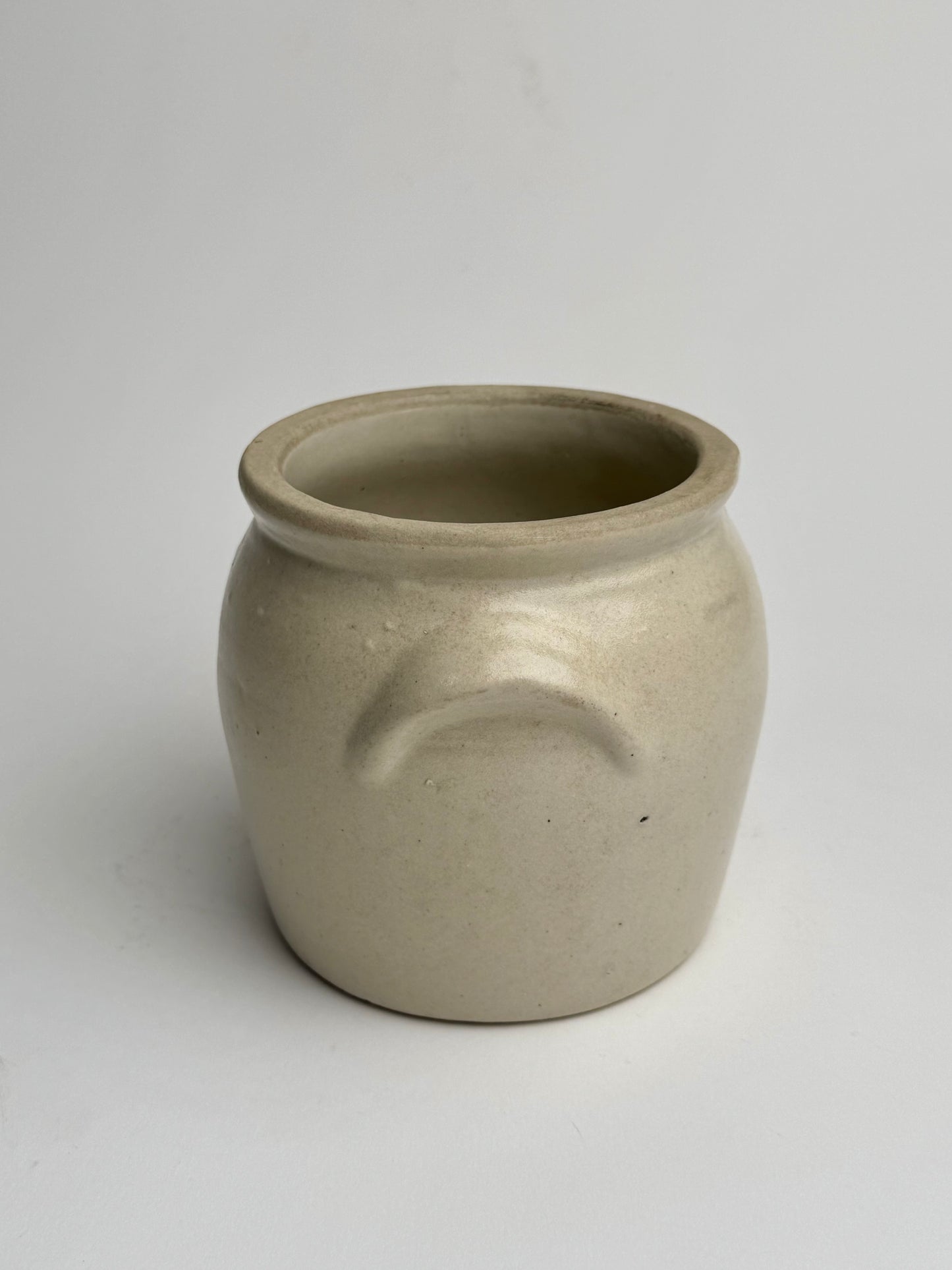 Small Cream French Confit Pot