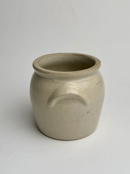 Small Cream French Confit Pot