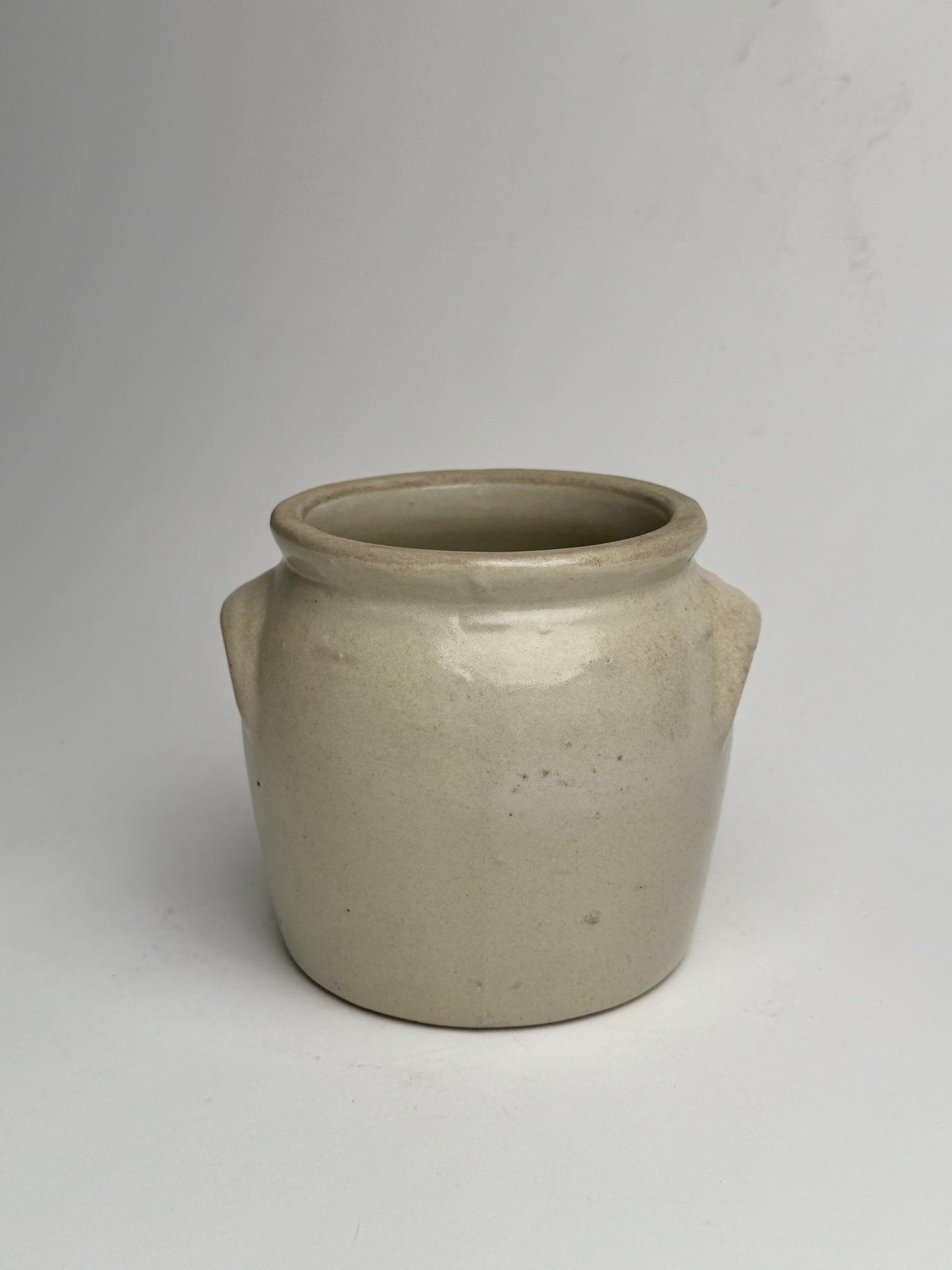 Small Cream French Confit Pot