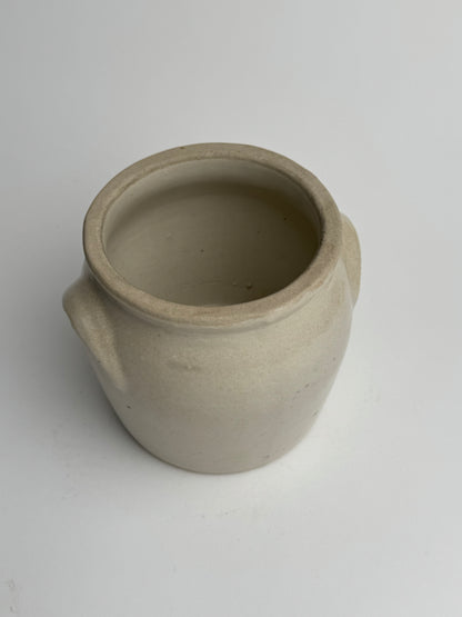 Small Cream French Confit Pot