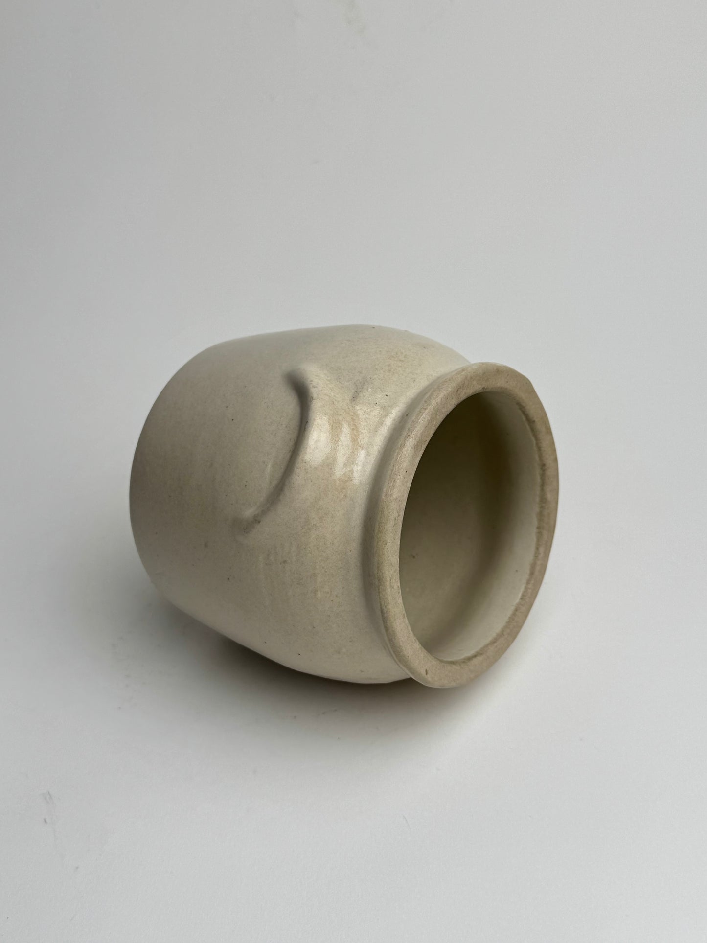 Small Cream French Confit Pot