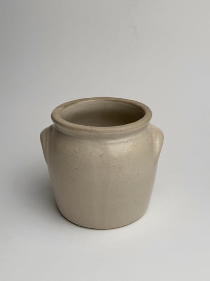 Small Cream French Confit Pot