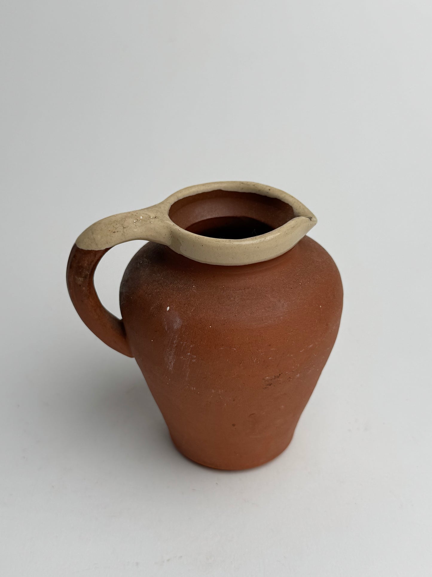 Small Terracotta Glazed Detail Jug