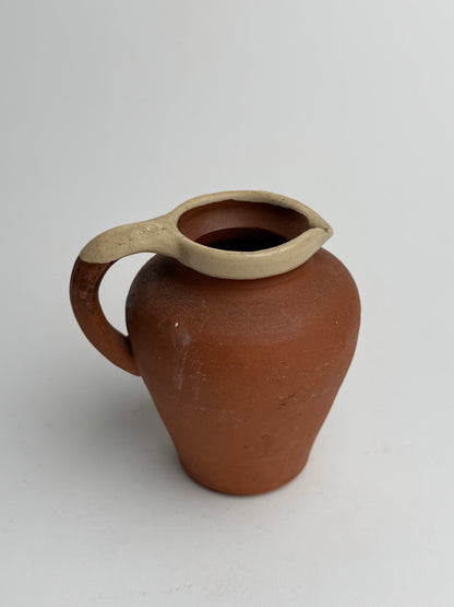 Small Terracotta Glazed Detail Jug