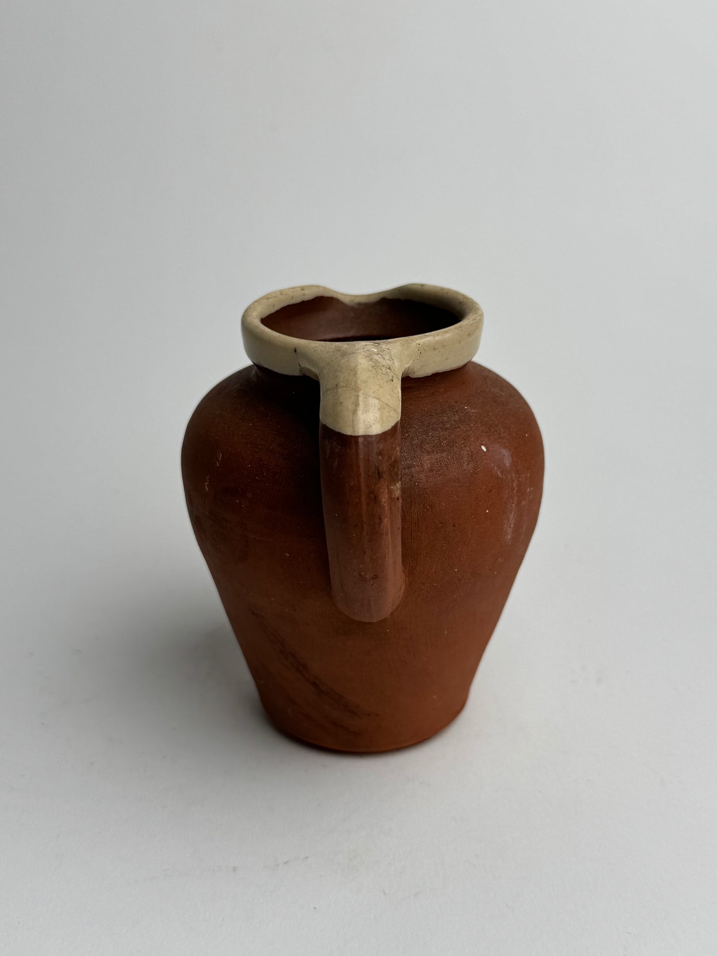 Small Terracotta Glazed Detail Jug