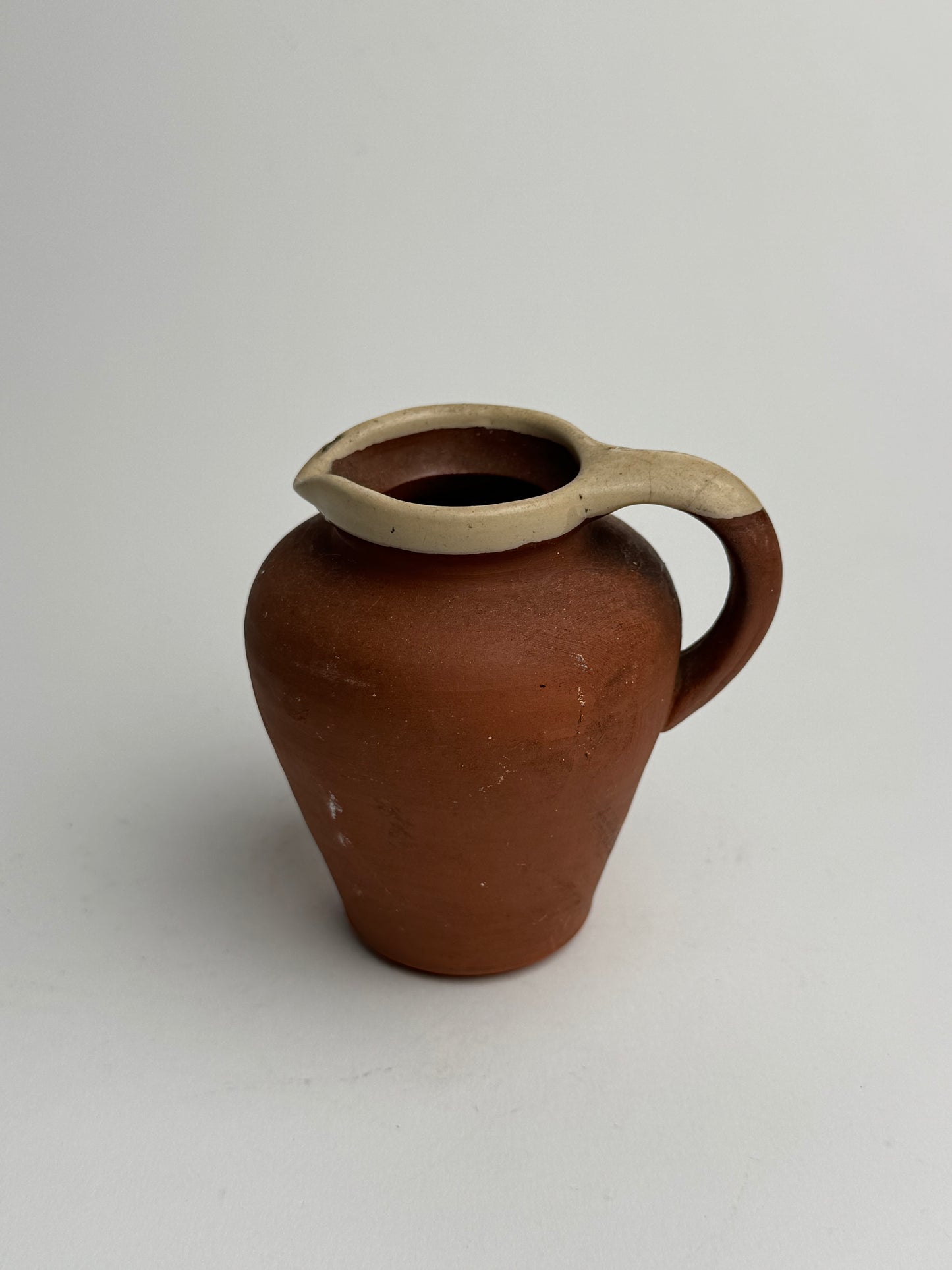 Small Terracotta Glazed Detail Jug