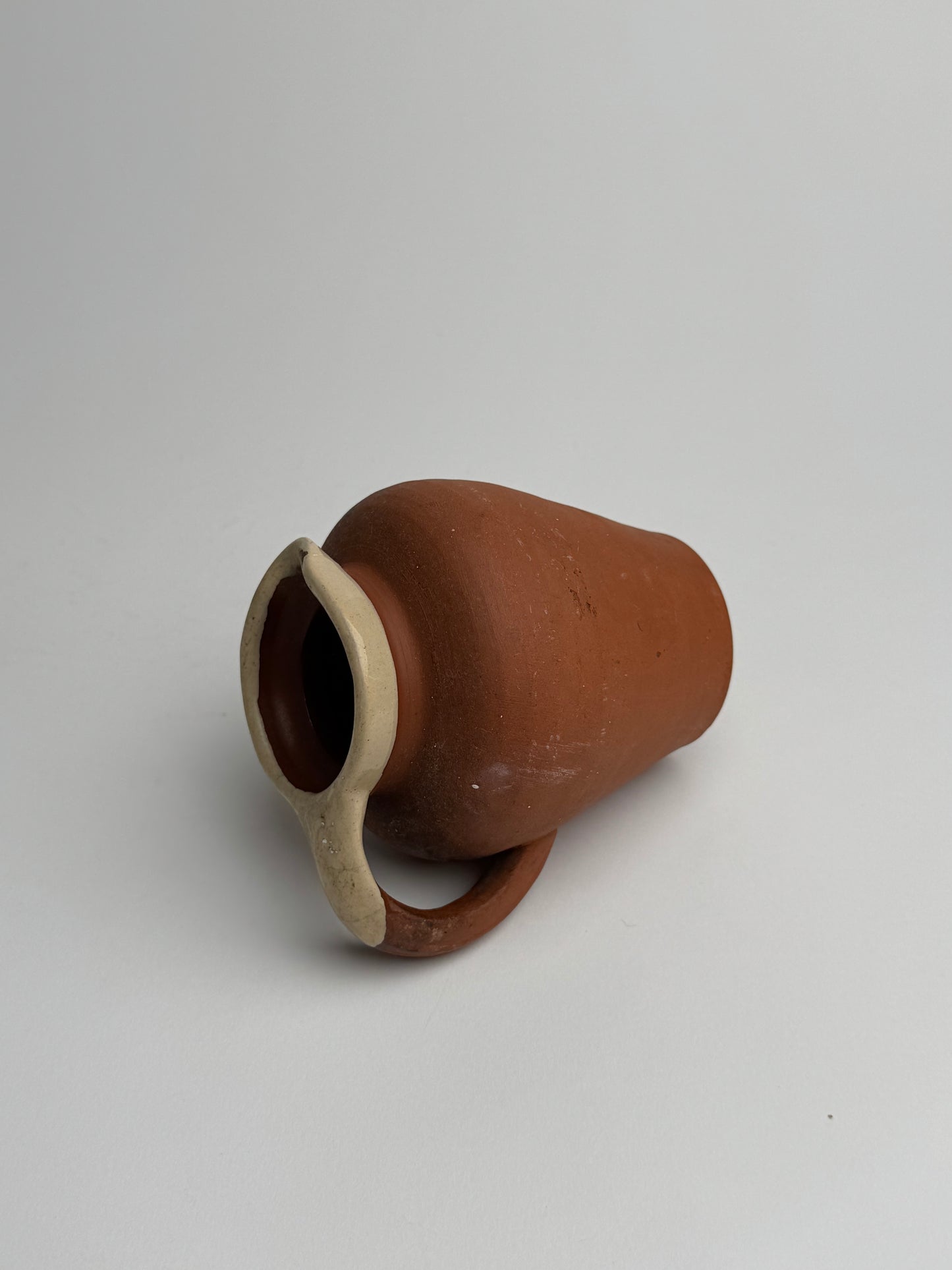 Small Terracotta Glazed Detail Jug