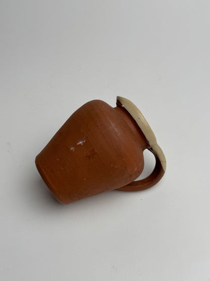 Small Terracotta Glazed Detail Jug