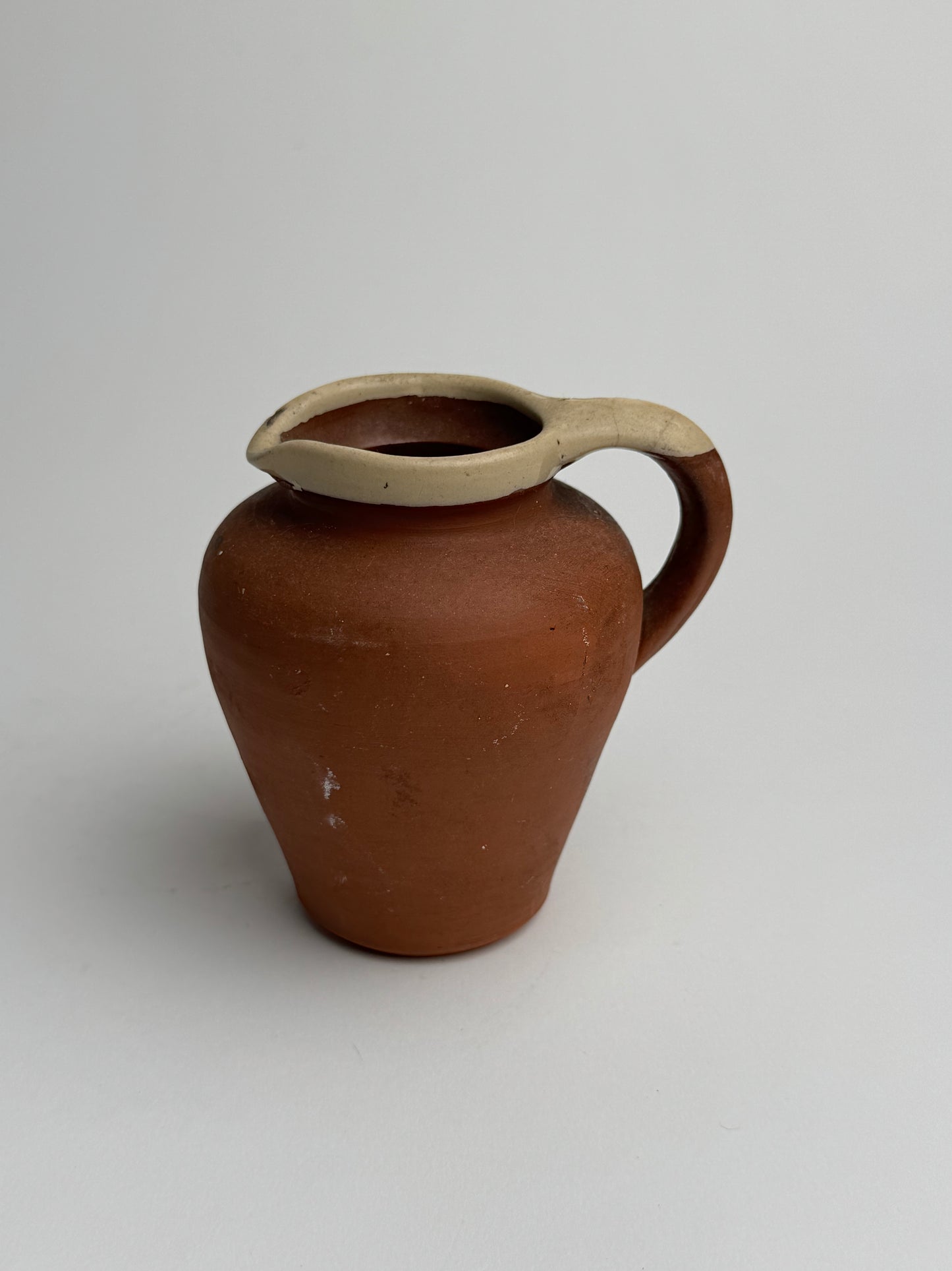 Small Terracotta Glazed Detail Jug