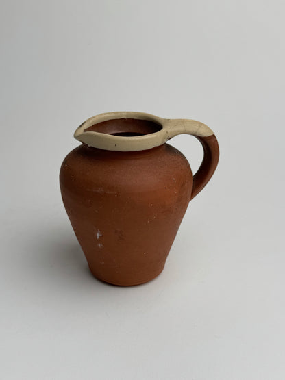Small Terracotta Glazed Detail Jug