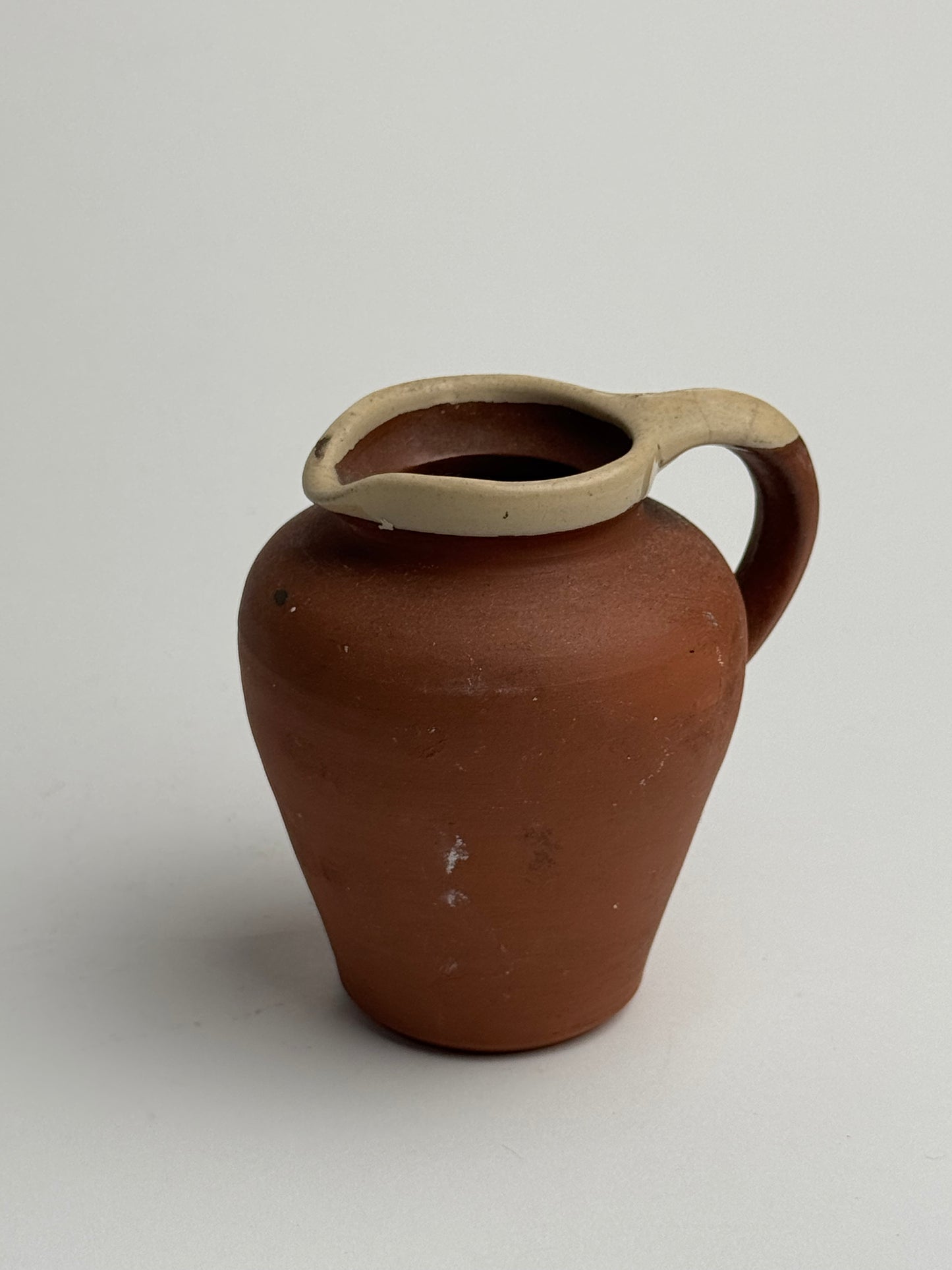 Small Terracotta Glazed Detail Jug