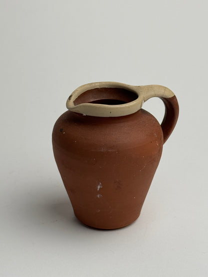 Small Terracotta Glazed Detail Jug