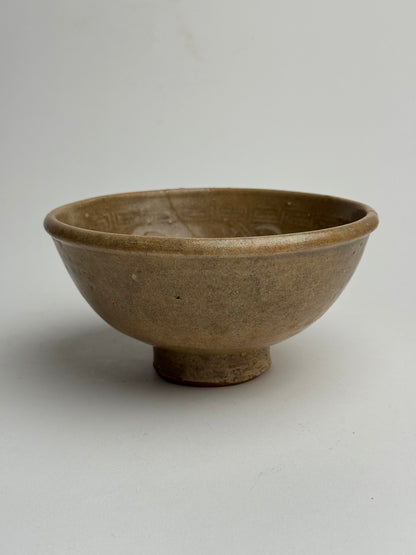 Soft Brown Vintage Japanese Tea Bowl