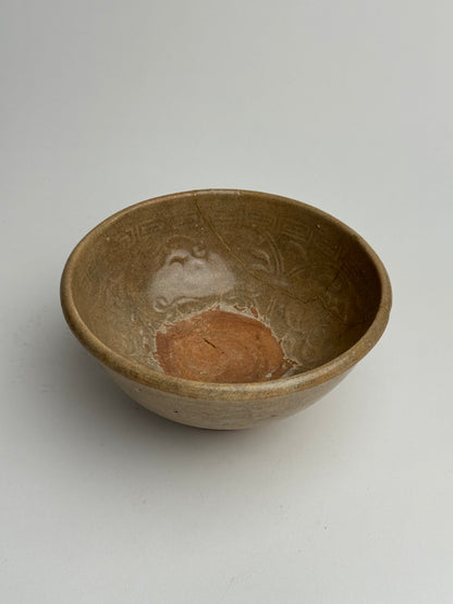 Soft Brown Vintage Japanese Tea Bowl