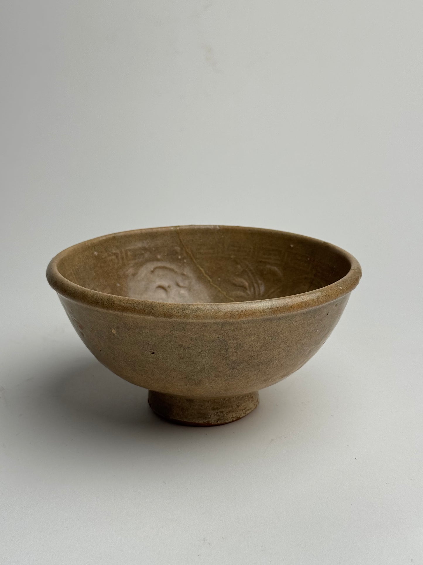 Soft Brown Vintage Japanese Tea Bowl