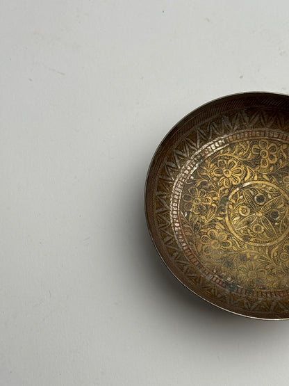 Vintage Aztec Silver Pedestal Dish