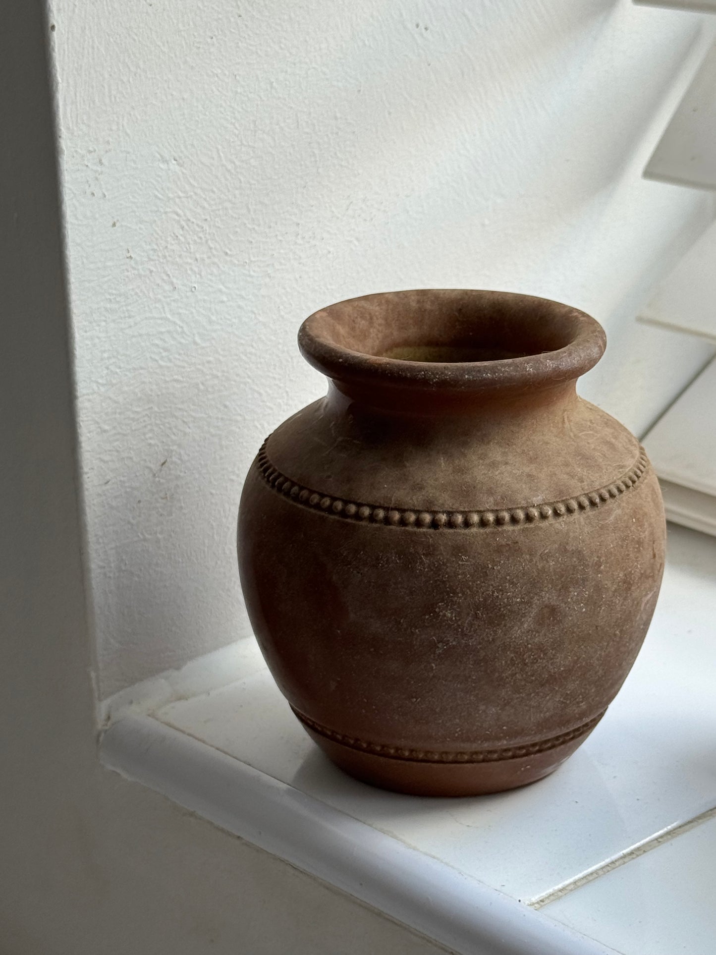 Small Vintage Brown Pot