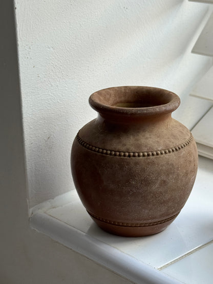 Small Vintage Brown Pot