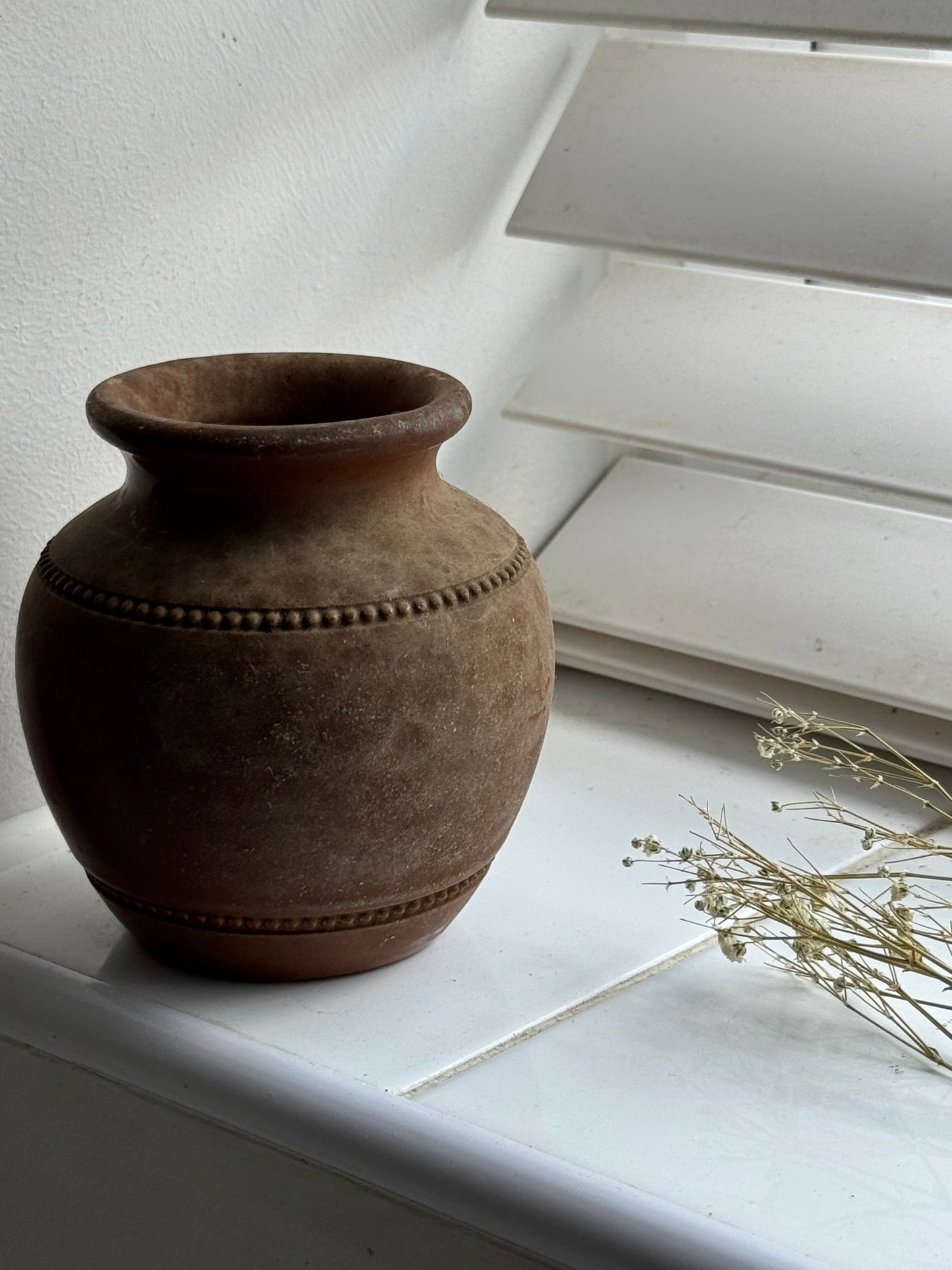 Small Vintage Brown Pot