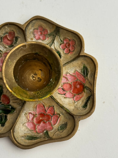 Vintage Floral Candle Holder