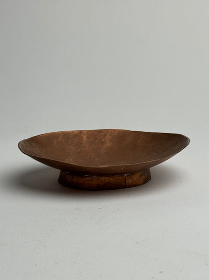 Vintage Copper Pedestal Dish