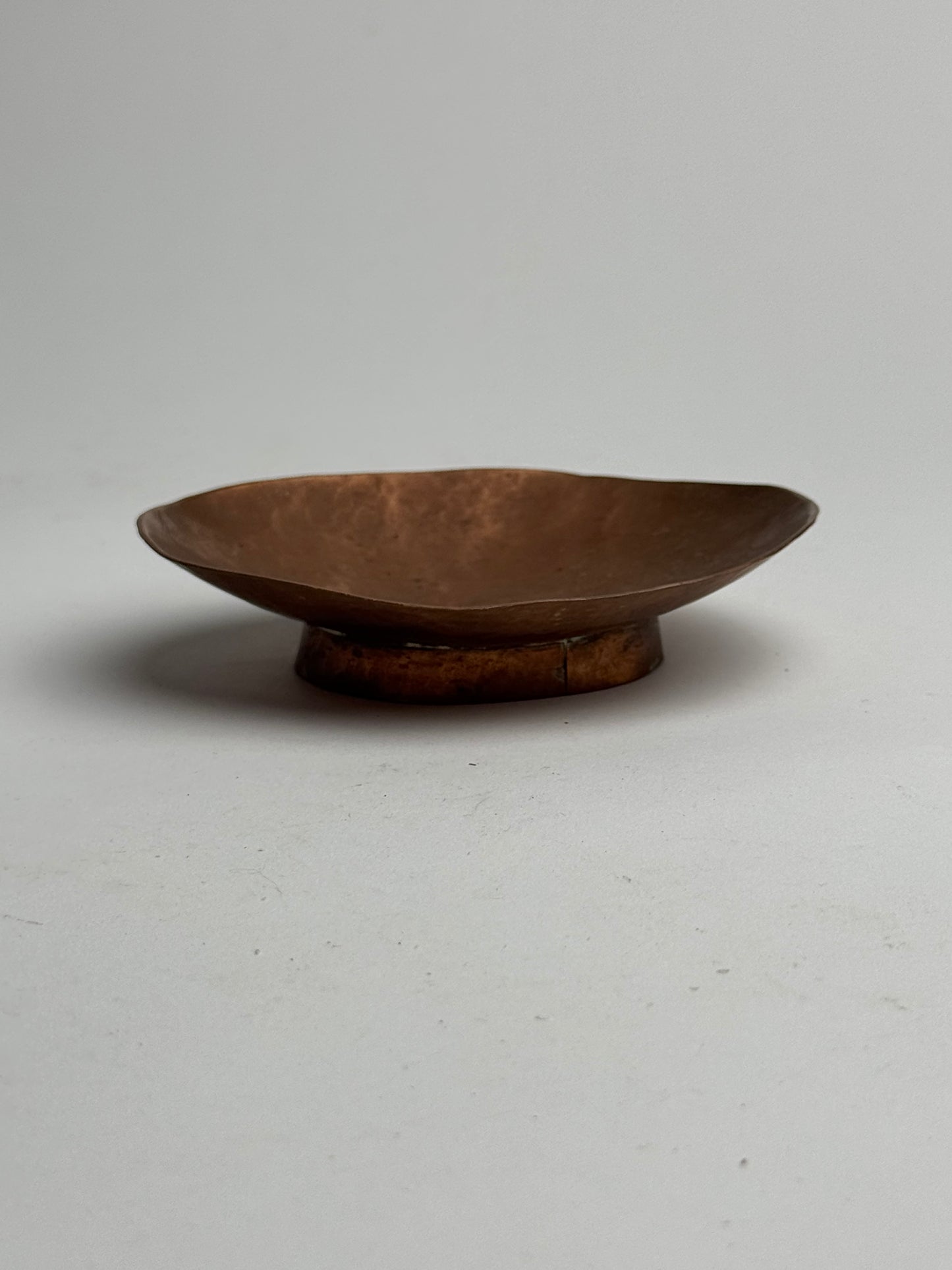 Vintage Copper Pedestal Dish