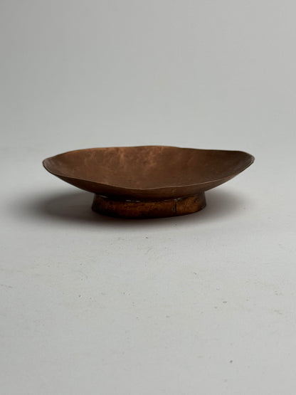 Vintage Copper Pedestal Dish