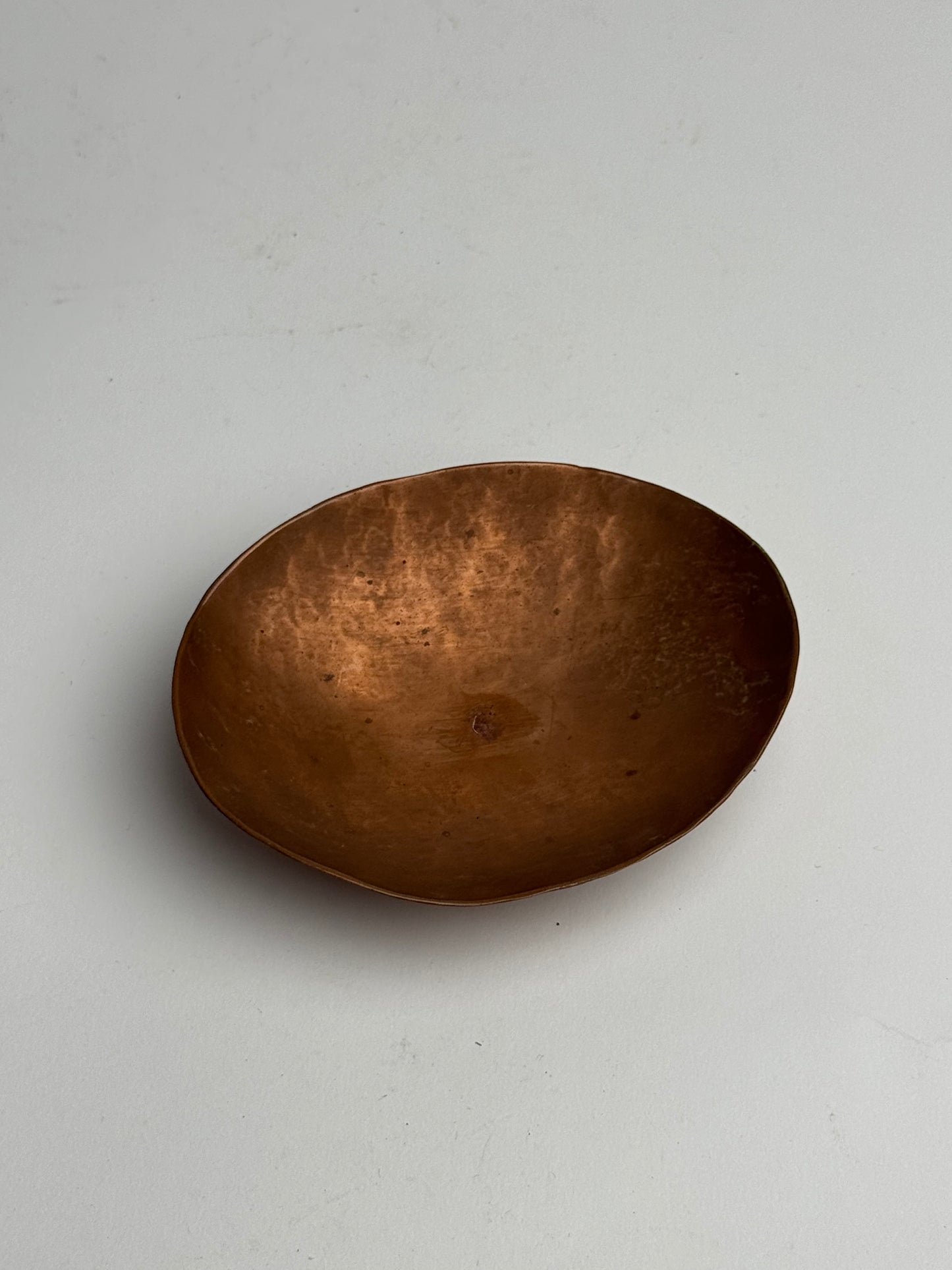 Vintage Copper Pedestal Dish