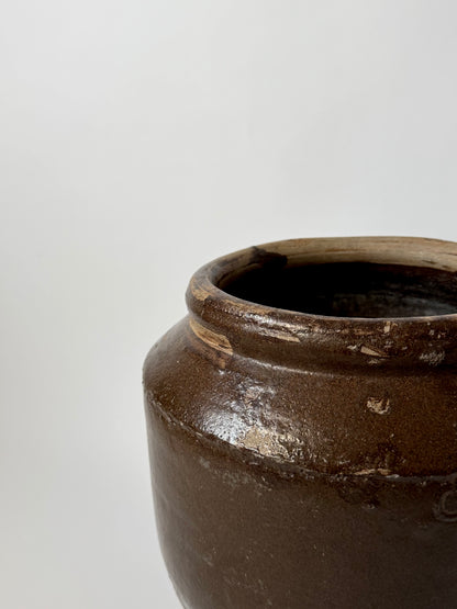 Large Angled South Asian Pot
