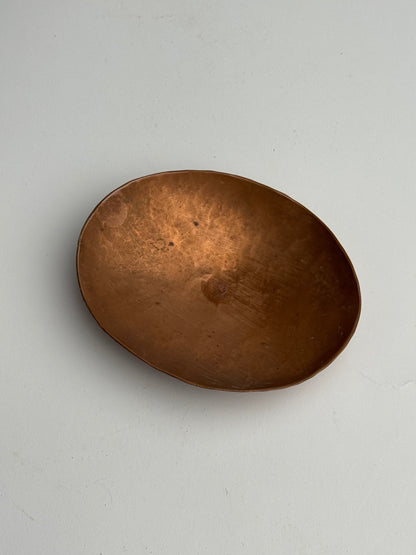 Vintage Copper Pedestal Dish