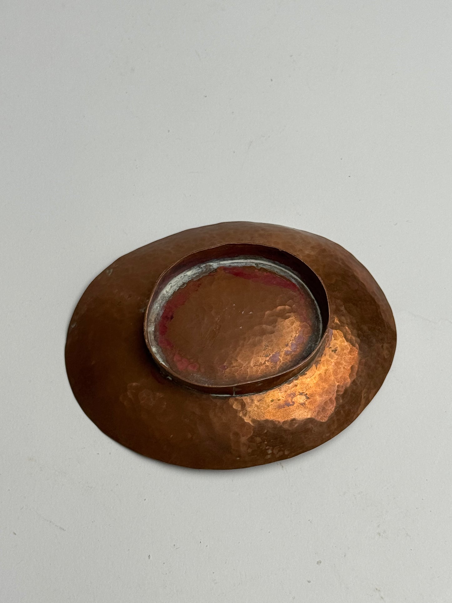 Vintage Copper Pedestal Dish