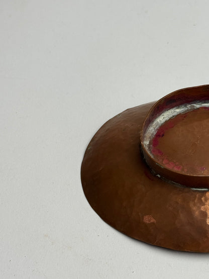 Vintage Copper Pedestal Dish