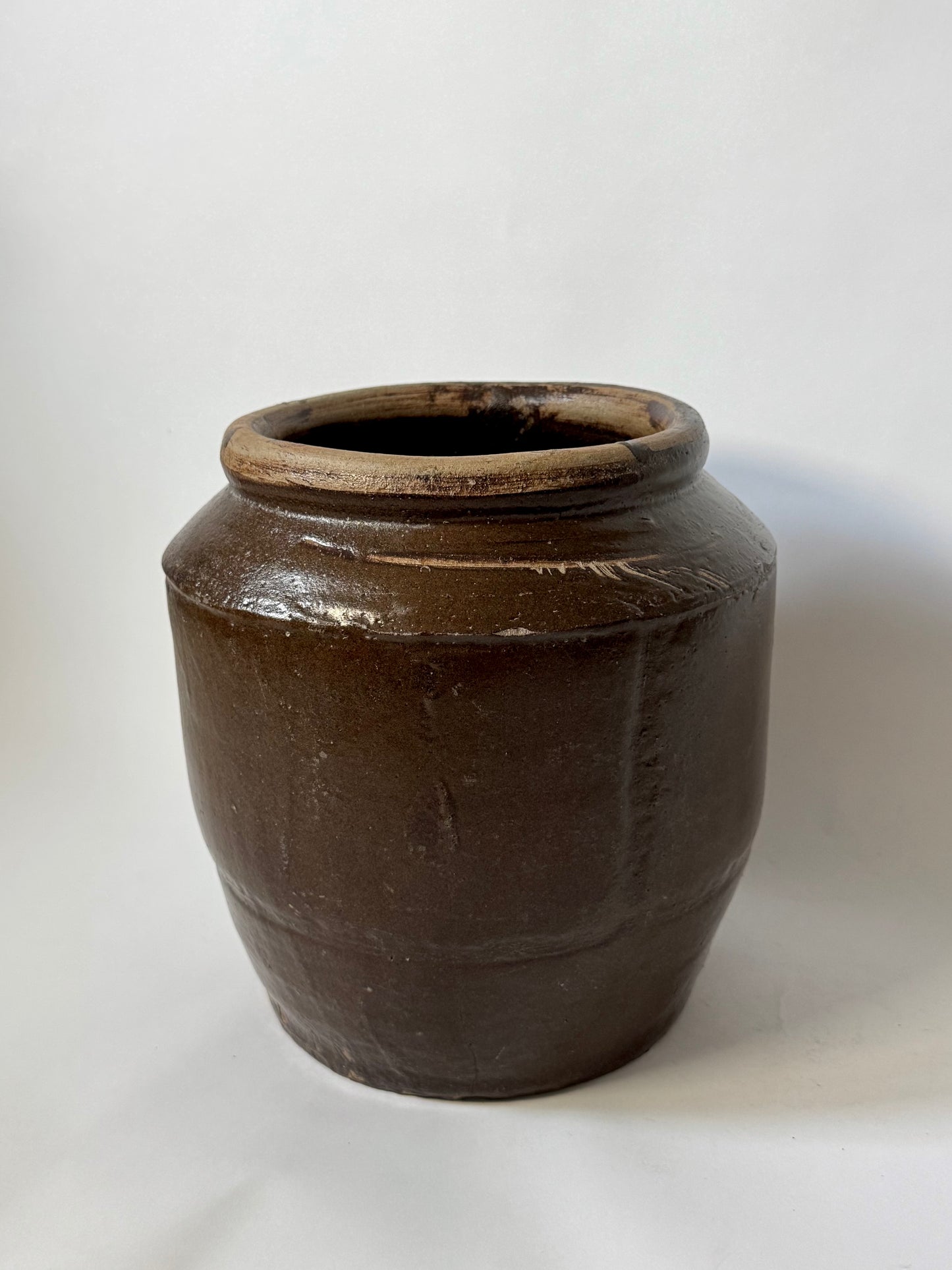 Large Angled South Asian Pot