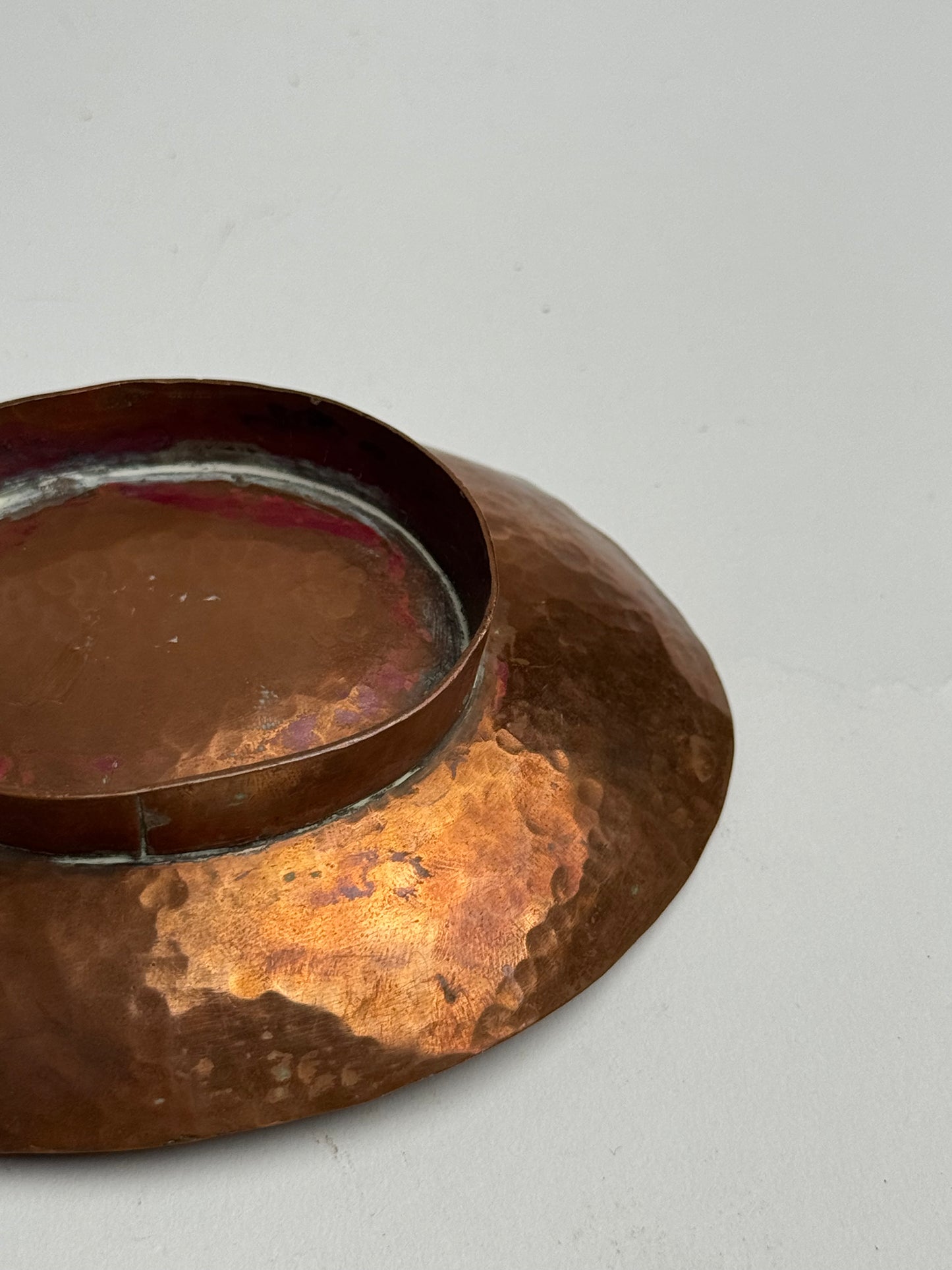 Vintage Copper Pedestal Dish